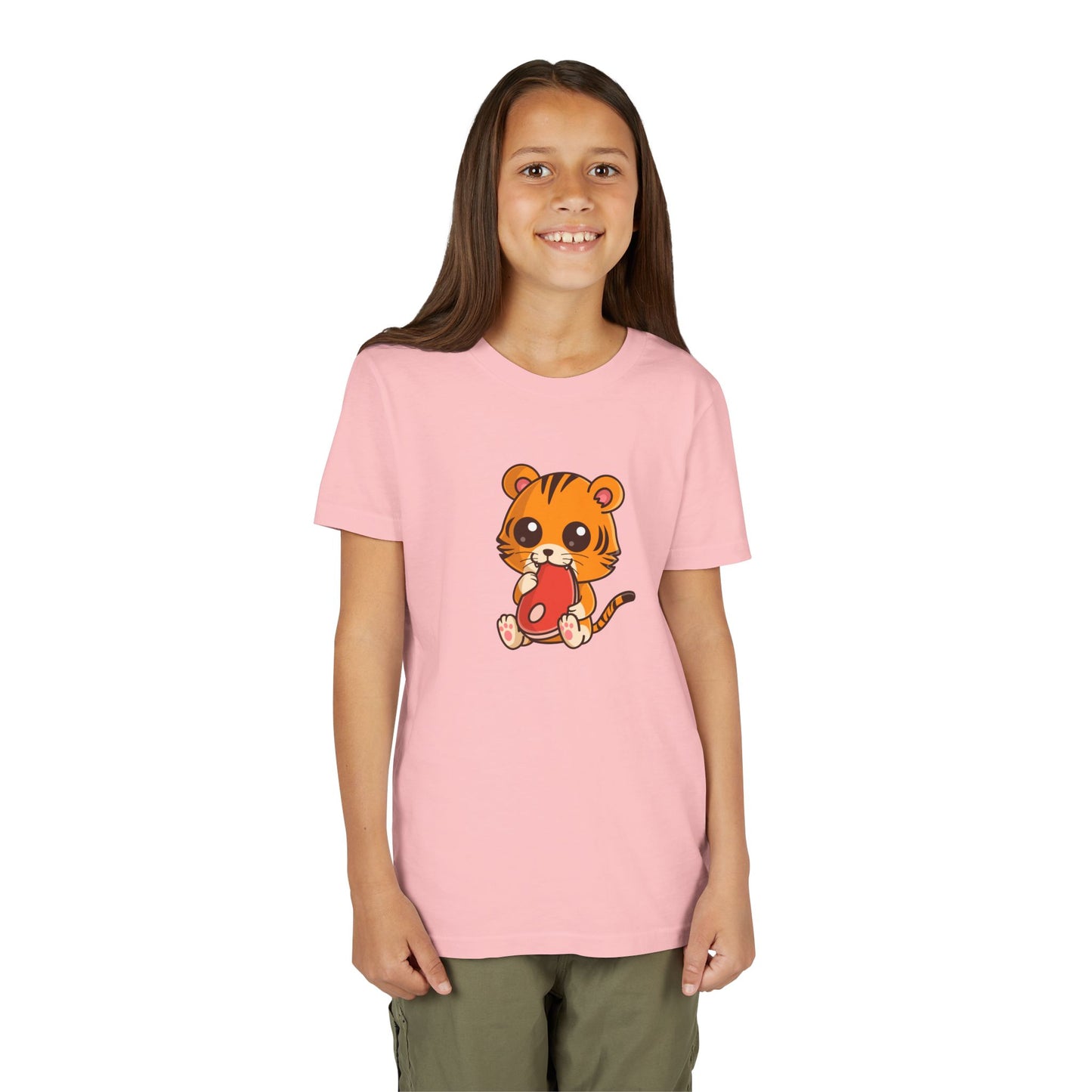 Tiger Snackn' Kawaii Style Youth Tee Shirt by Zoo Guide™