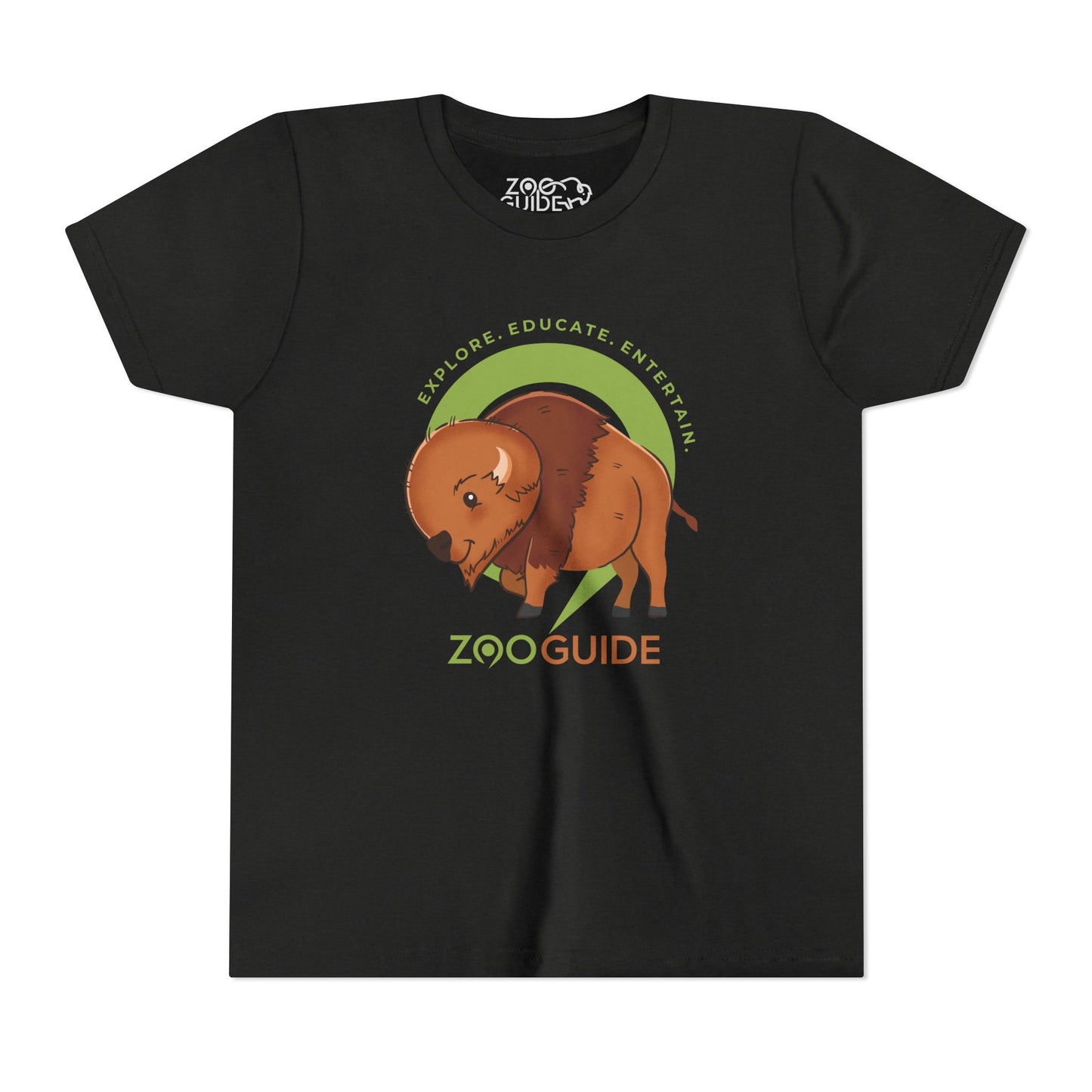 American Bison in Zoo Guide™ Waypoint Icon Youth Tee Shirt by Zoo Guide™