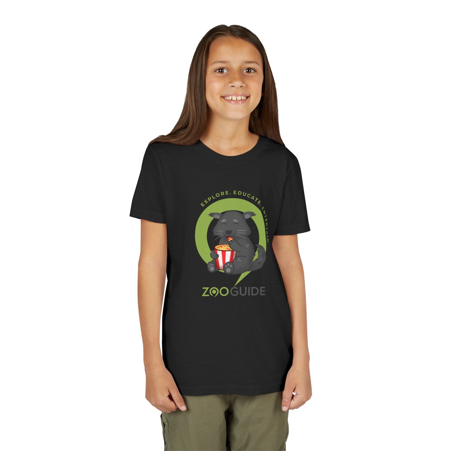 Binturong Eating Popcorn in Zoo Guide™ Waypoint Icon Youth Tee Shirt by Zoo Guide™