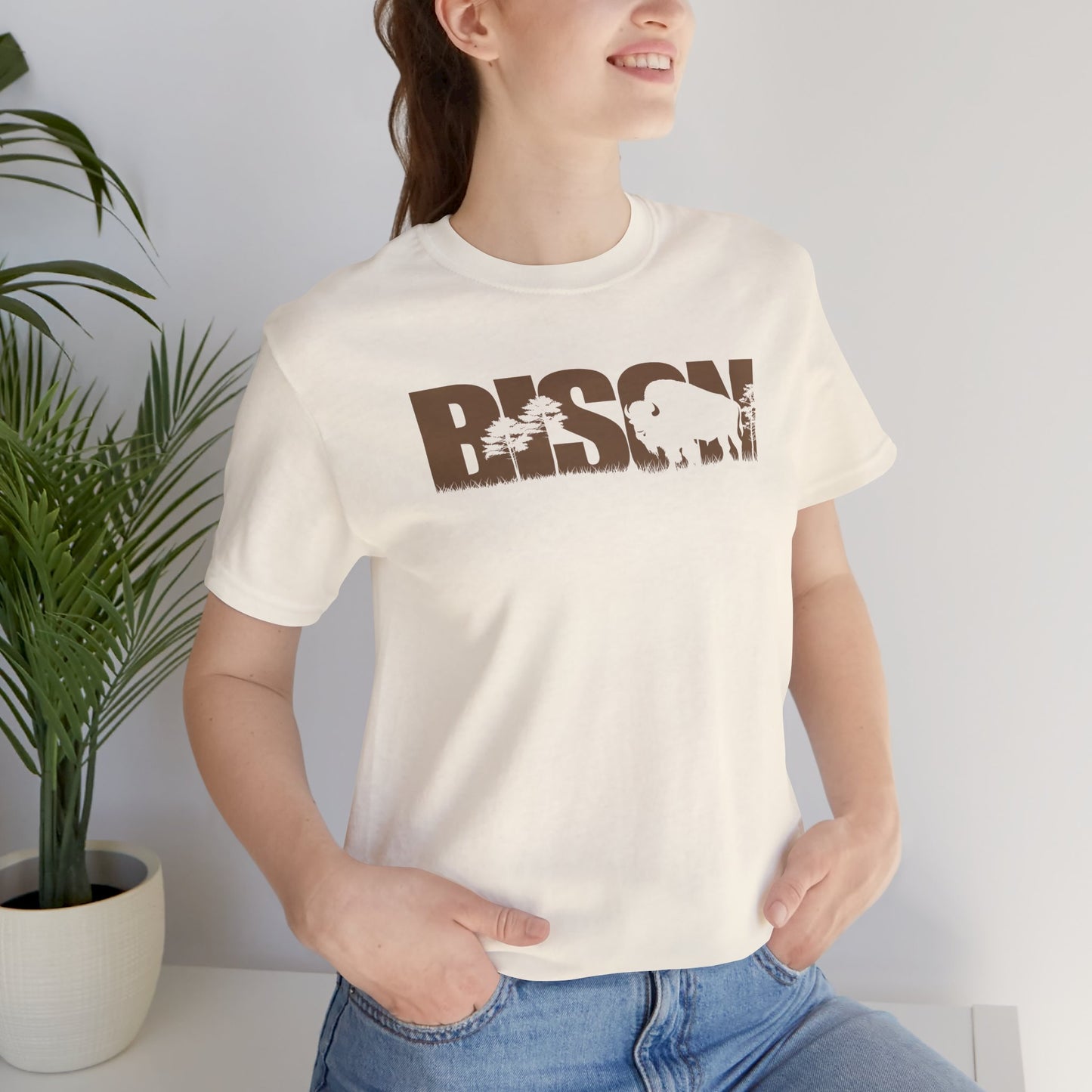 BISON Color Adult Unisex Tee Shirt by Zoo Guide™