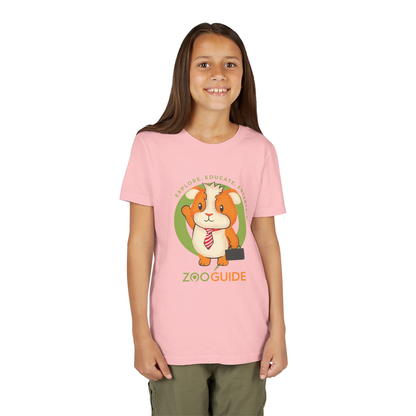 Guinea Pig "Off to Work" in Zoo Guide™ Waypoint Icon Youth Tee Shirt by Zoo Guide™