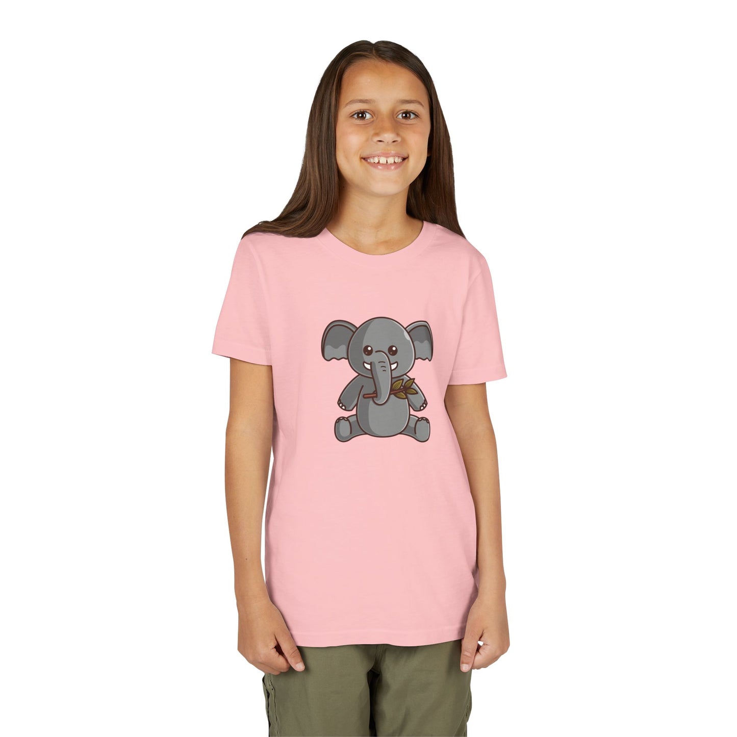 African Elephant Kawaii Style Youth Tee Shirt by Zoo Guide™