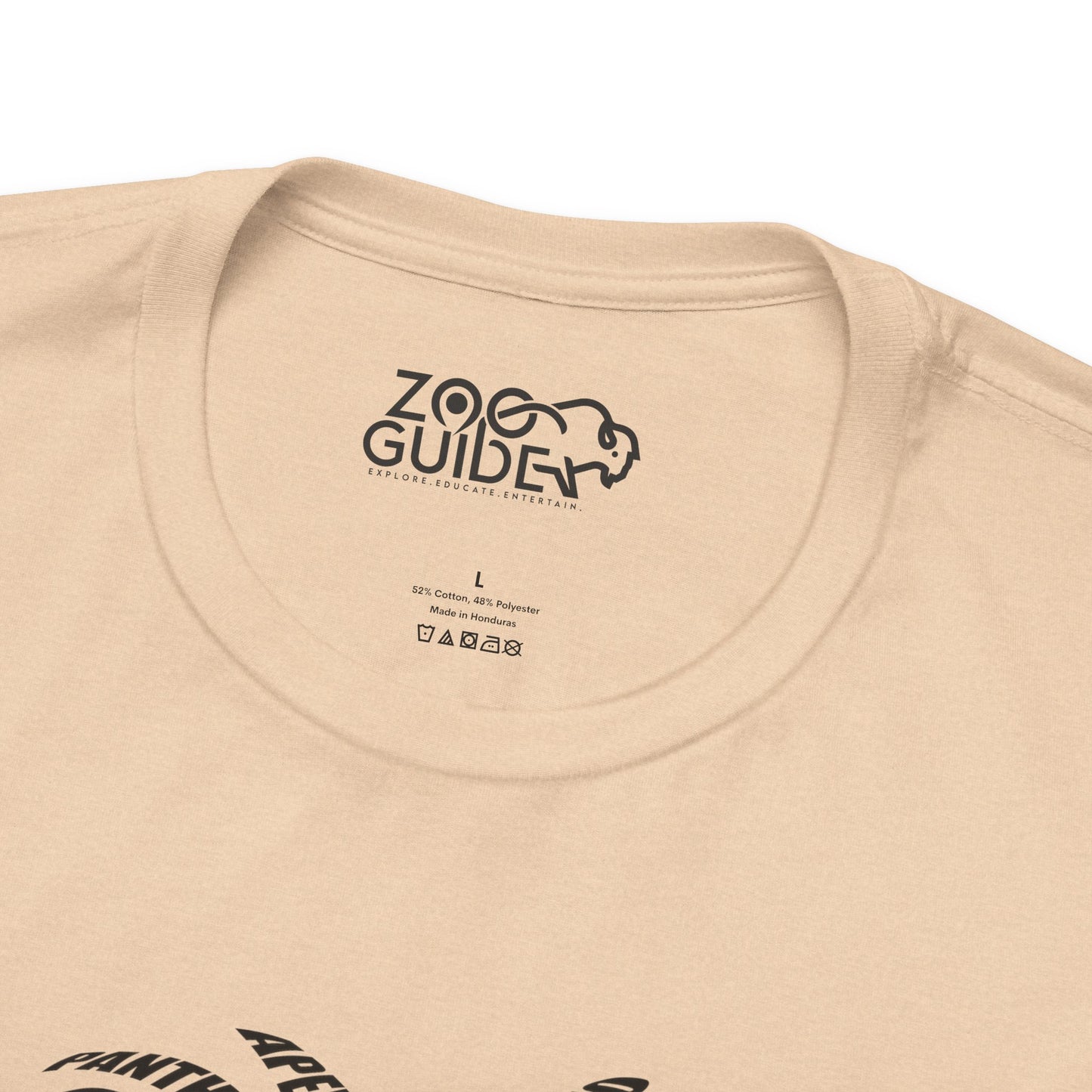 Lion Head Word Art Adult Unisex Short Sleeve Tee