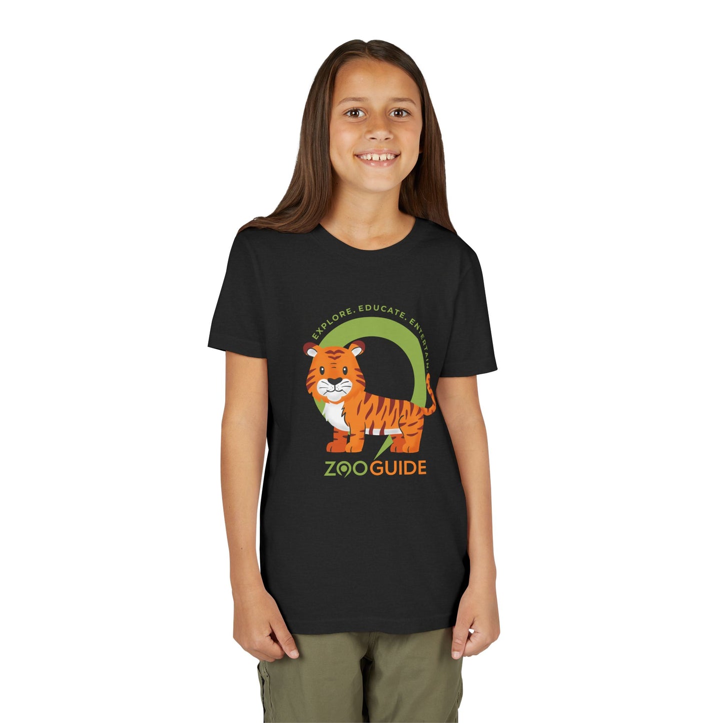 Tiger in Zoo Guide™ Waypoint Icon Youth Tee Shirt by Zoo Guide™
