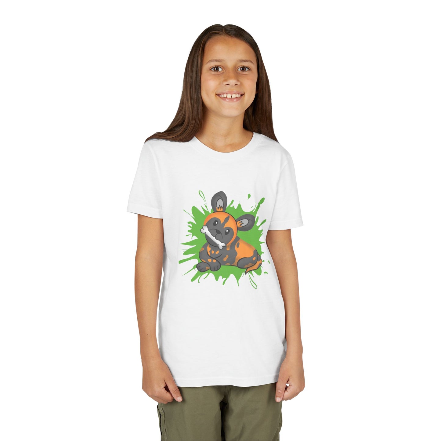 Painted Dog Bone Color Splash Youth Tee Shirt by Zoo Guide™