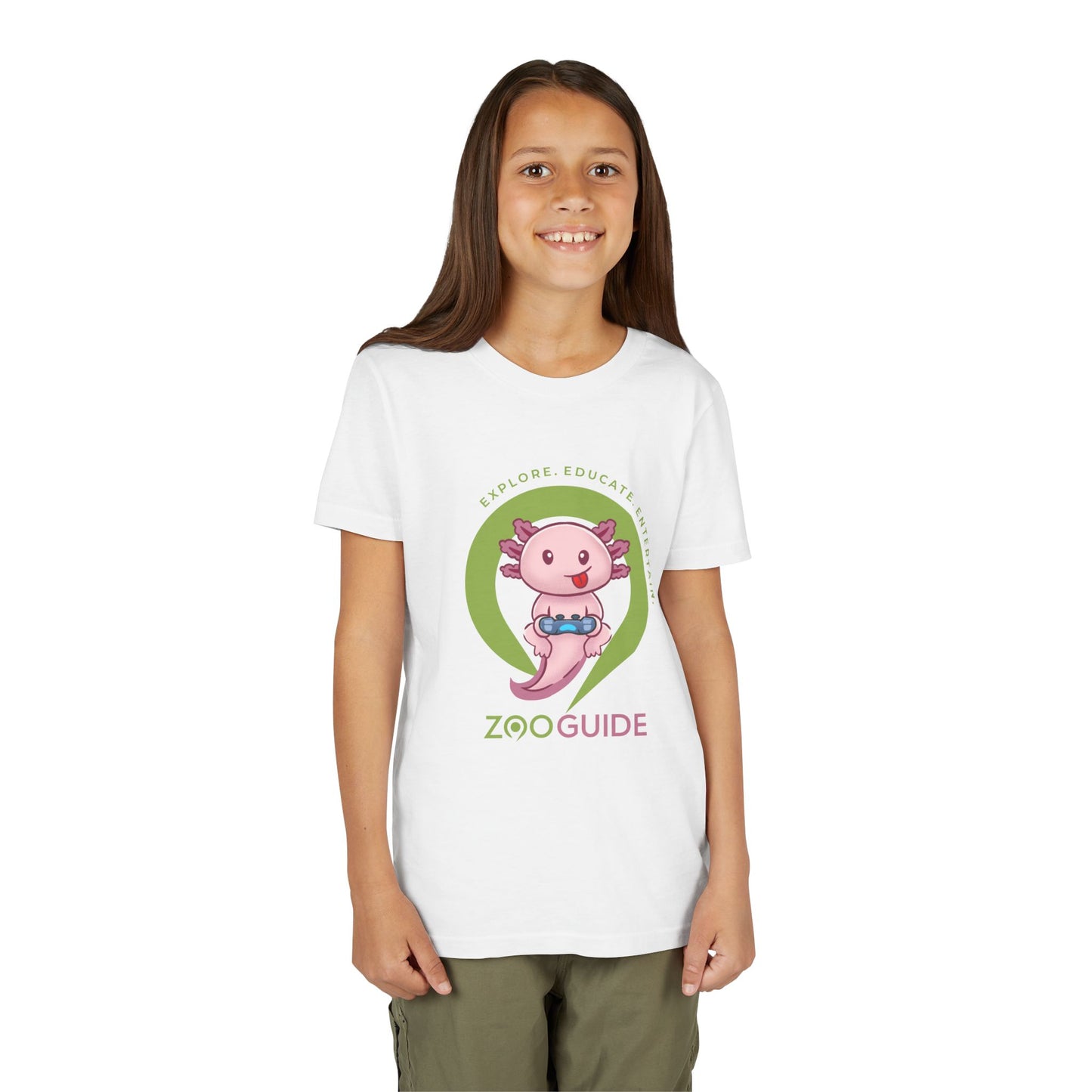 Axolotl Gaming in Zoo Guide™ Waypoint Icon Youth Tee Shirt by Zoo Guide™
