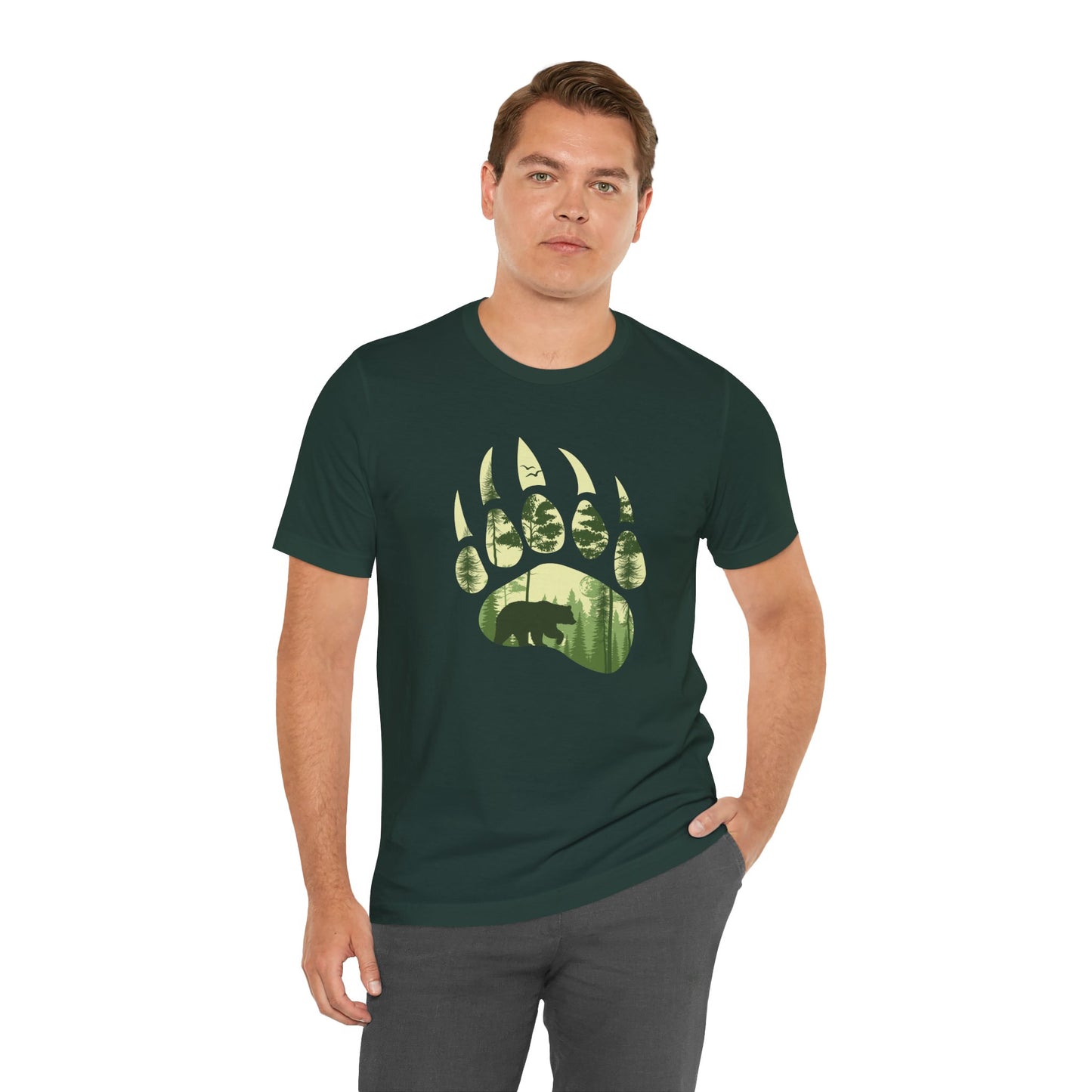 Bear Print Adult Unisex Tee Shirt by Zoo Guide™