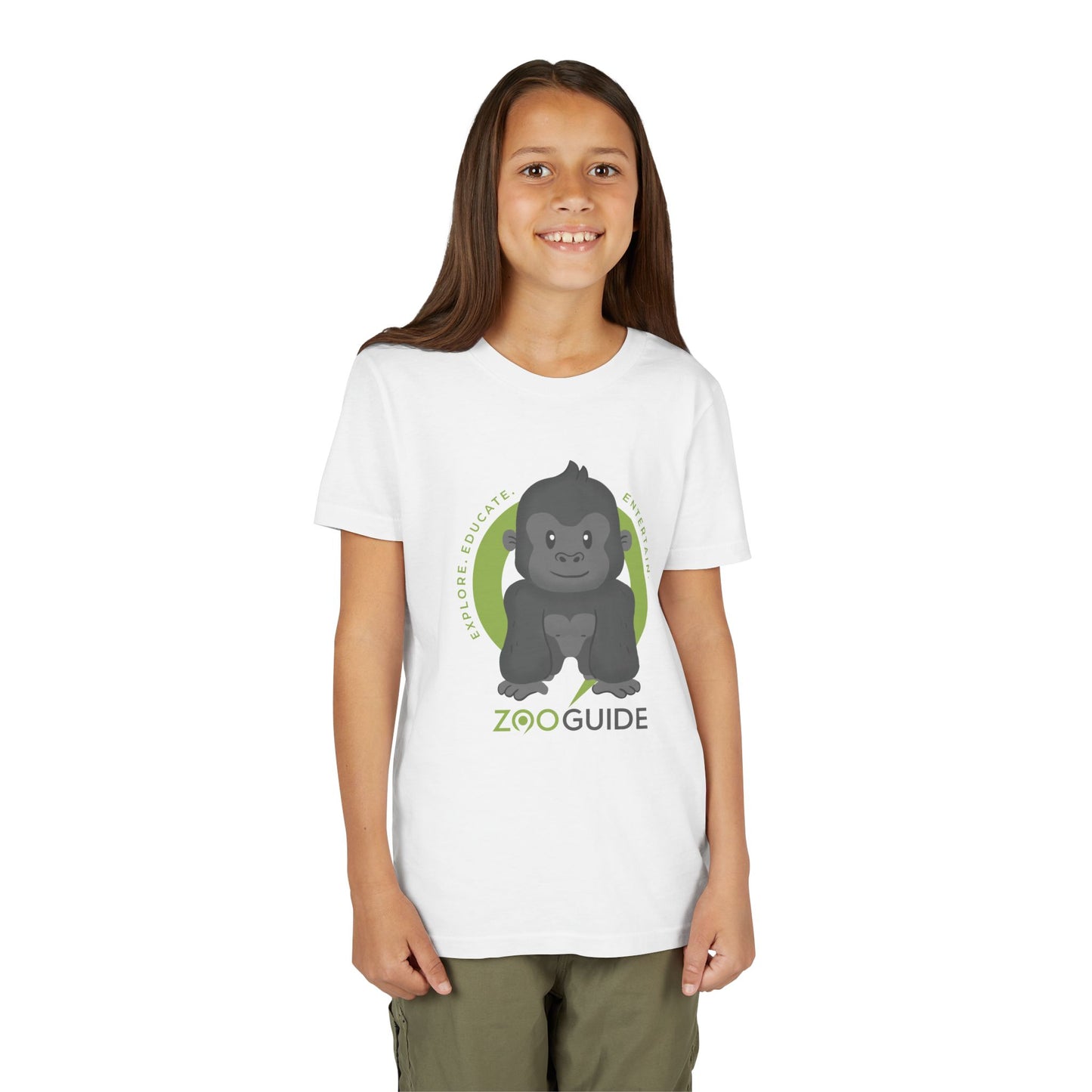 Gorilla in Zoo Guide™ Waypoint Icon Youth Tee Shirt by Zoo Guide™