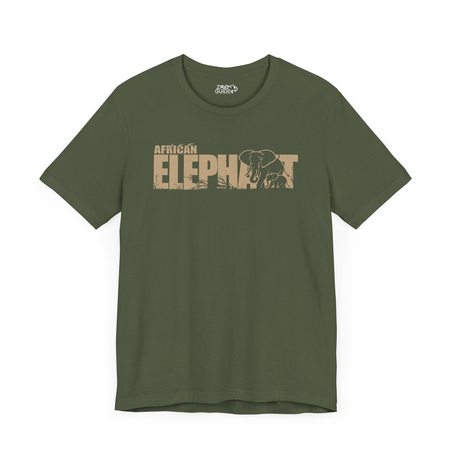 AFRICAN ELEPHANT Adult Unisex Tee Shirt by Zoo Guide™