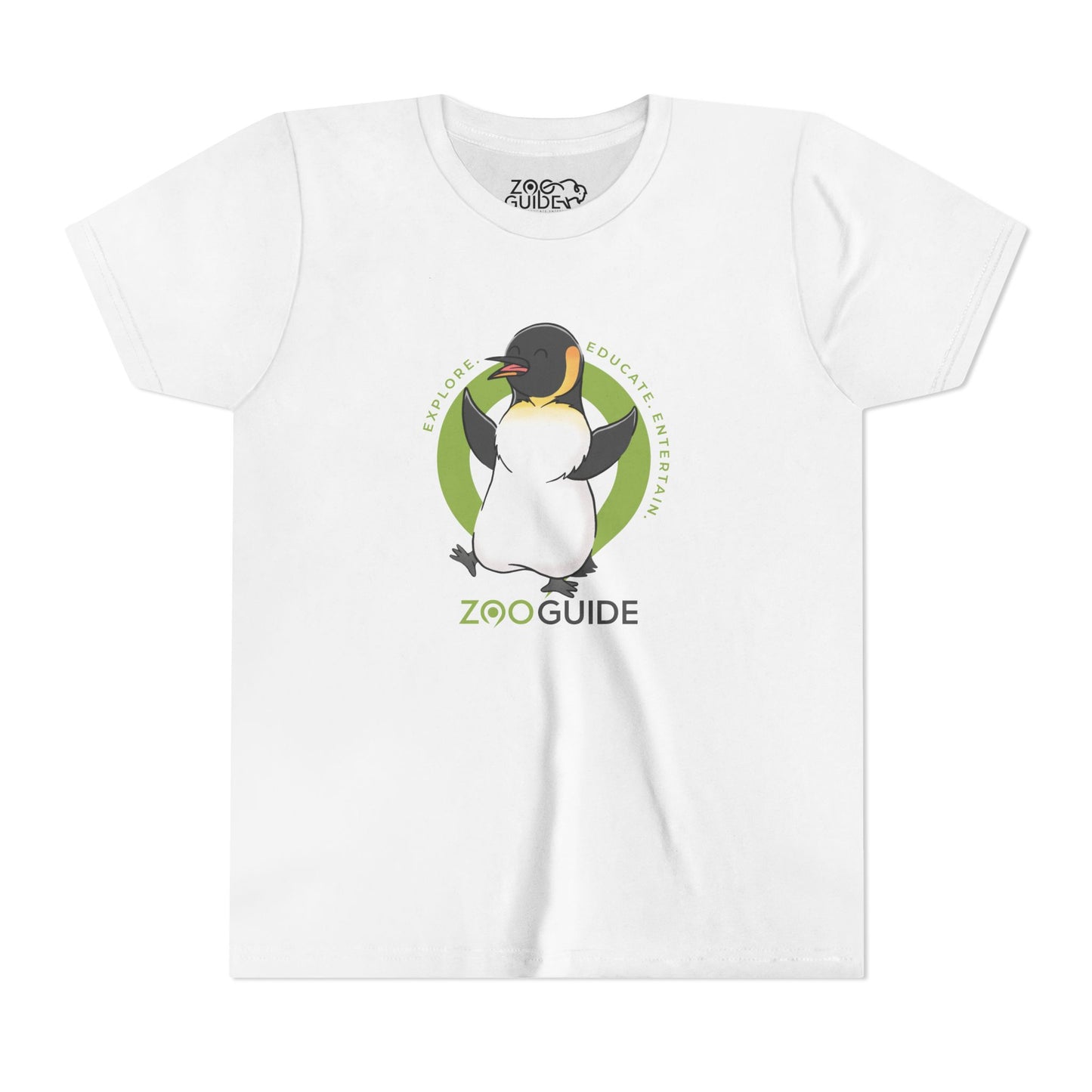 Happy King Penguin in Zoo Guide™ Waypoint Icon Youth Tee Shirt by Zoo Guide™