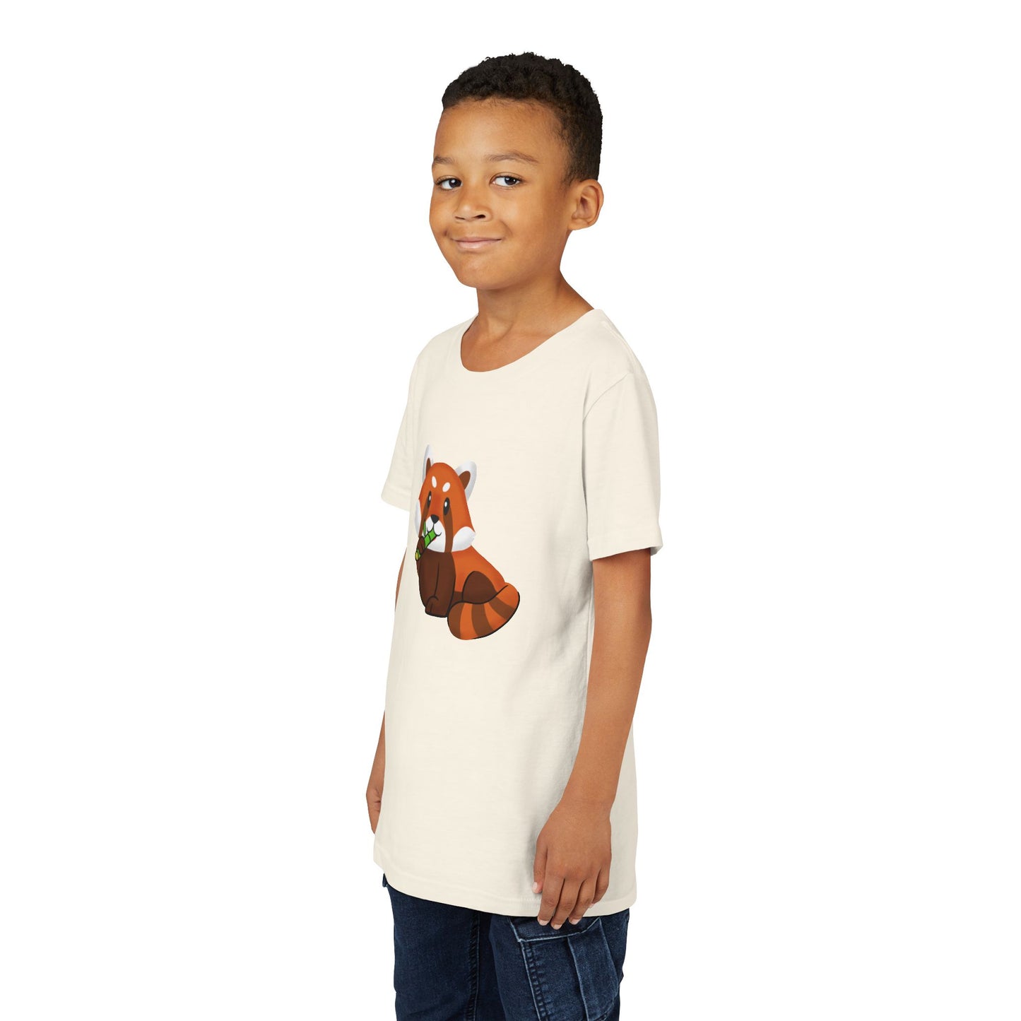 Red Panda Eating Bamboo Youth Tee Shirt by Zoo Guide™
