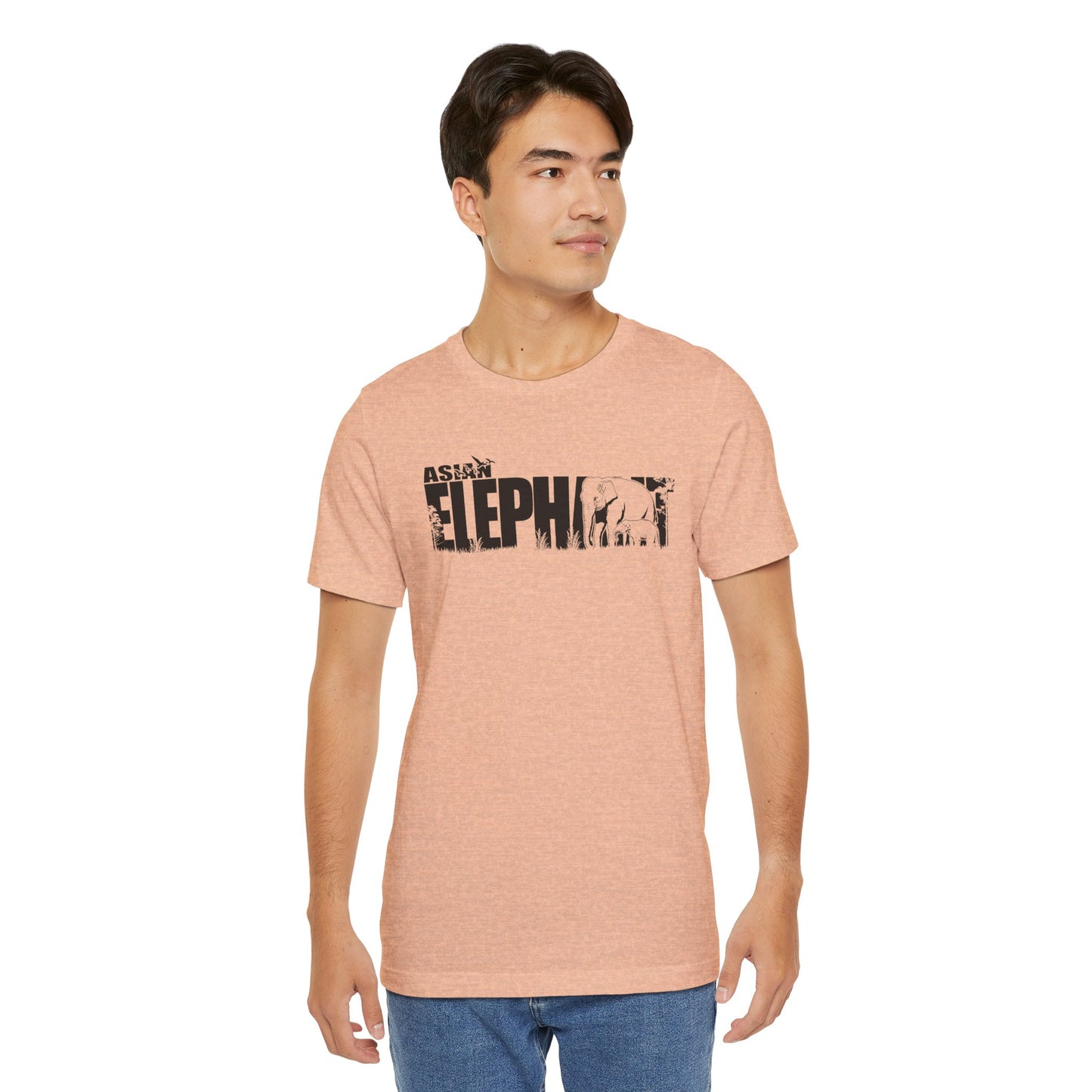 ASIAN ELEPHANT Adult Unisex Tee Shirt by Zoo Guide™