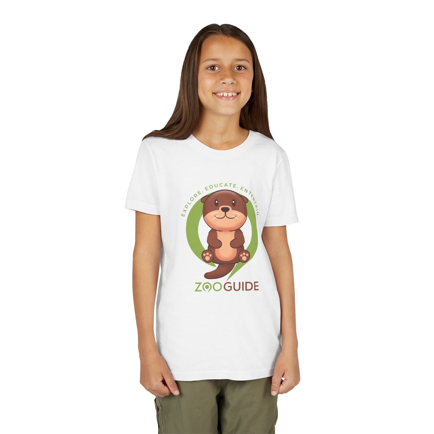 Asian Small Clawed Otter in Zoo Guide™ Waypoint Icon Youth Tee Shirt by Zoo Guide™