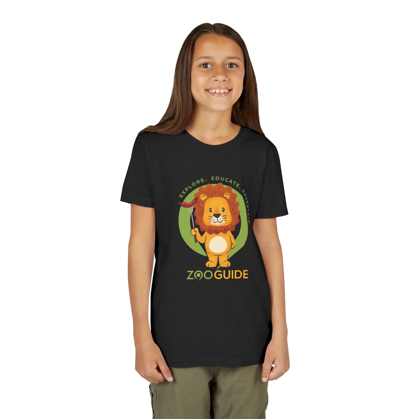 African Lion Grill Master in Zoo Guide™ Waypoint Icon Youth Tee Shirt by Zoo Guide™
