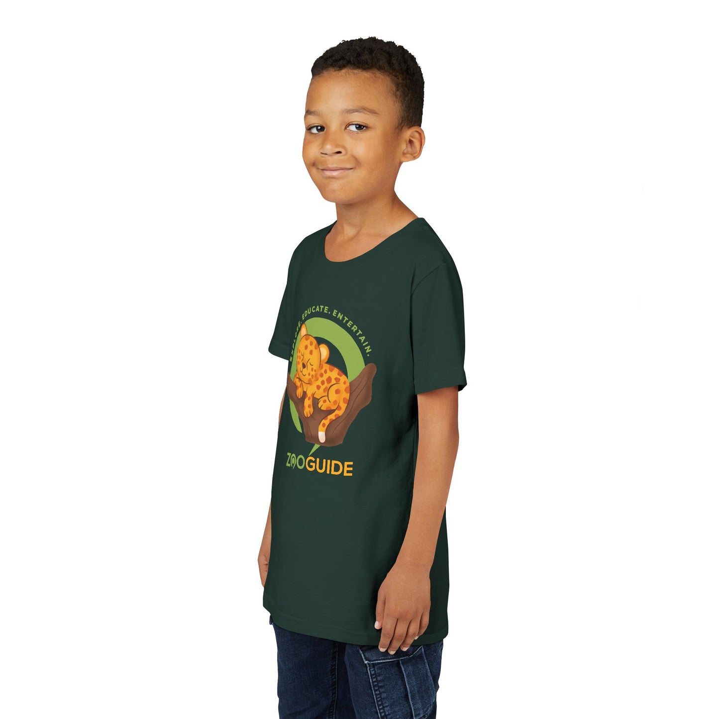African Leopard in Tree in Zoo Guide™ Waypoint Icon Youth Tee Shirt by Zoo Guide™