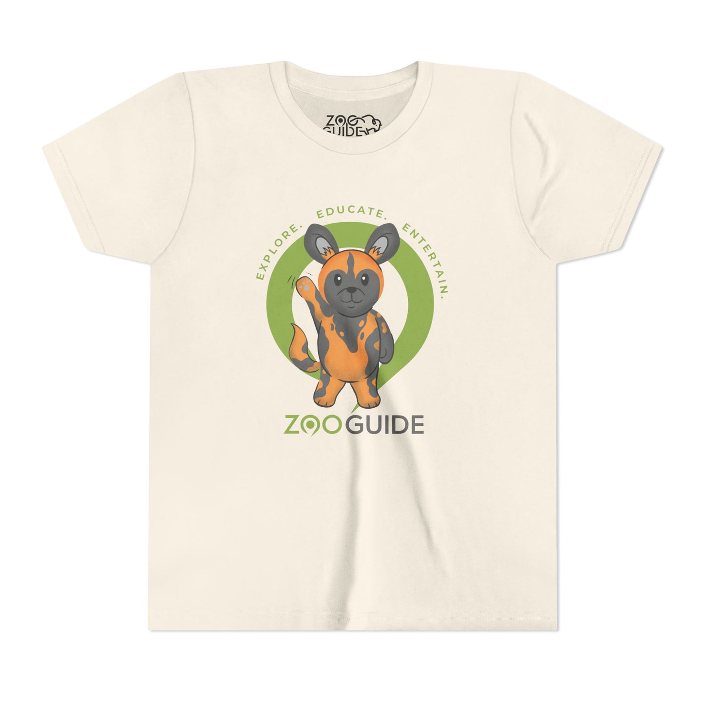 African Painted Dog Waving in Zoo Guide™ Waypoint Icon Youth Tee Shirt by Zoo Guide™
