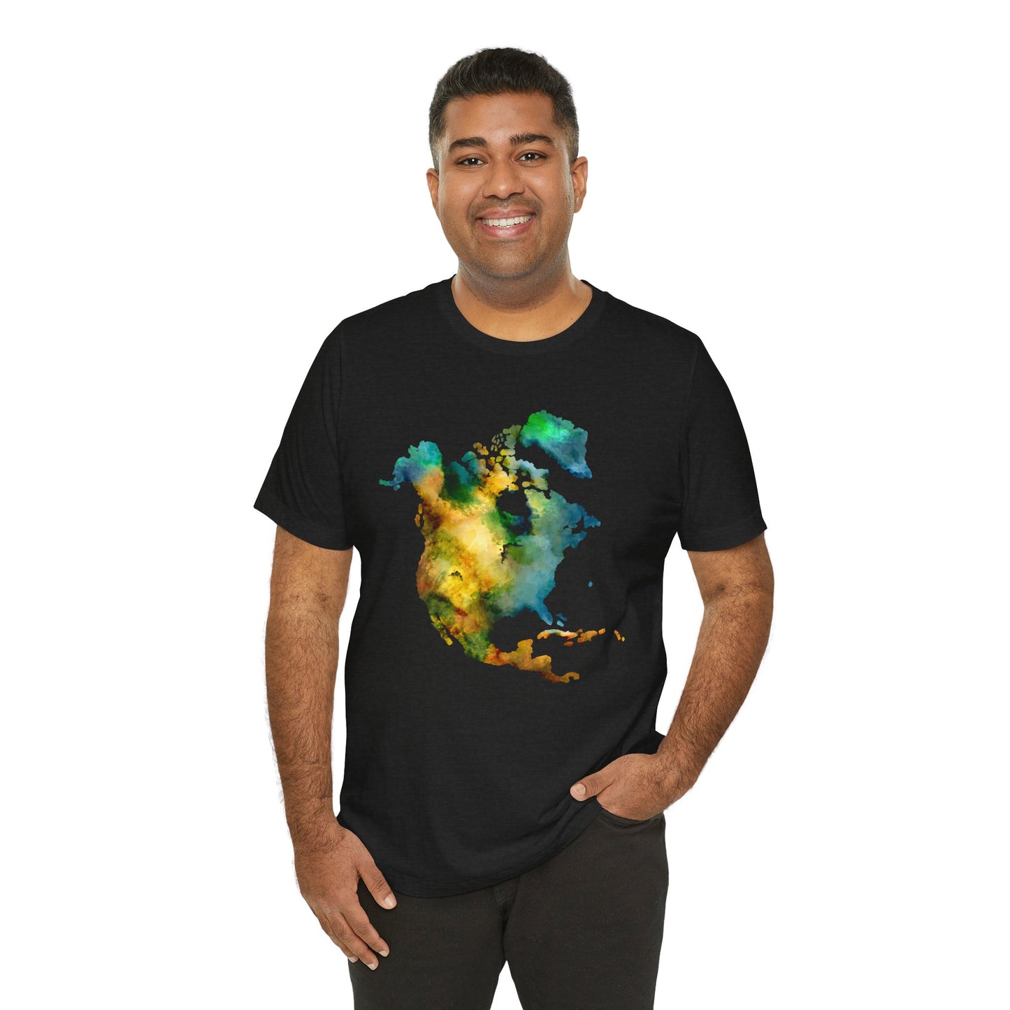 North America Map Adult Unisex Tee Shirt by Zoo Guide™