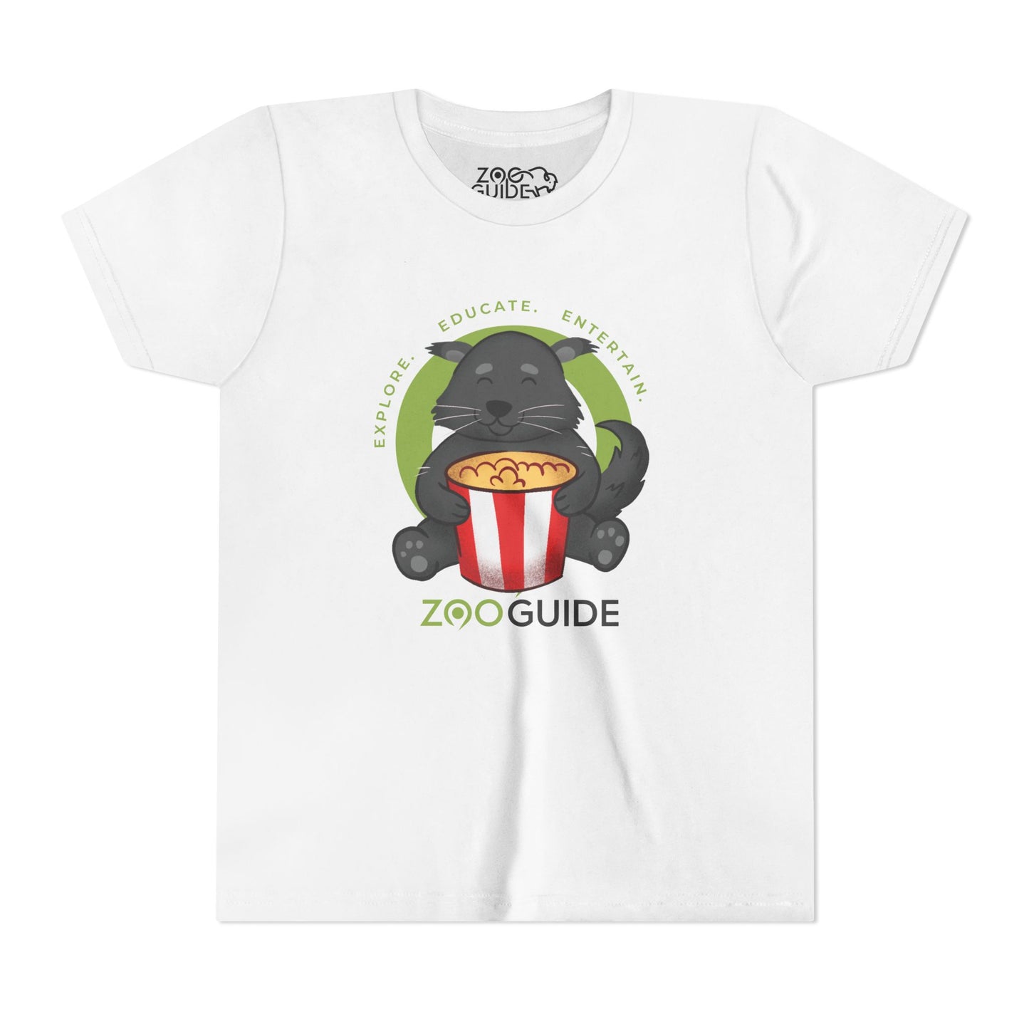 Binturong Eating Popcorn in Zoo Guide™ Waypoint Icon Youth Tee Shirt by Zoo Guide™