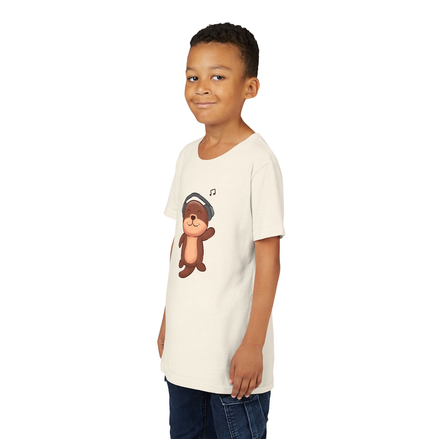 Asian Small Clawed Otter Jammin' Youth Tee Shirt by Zoo Guide™