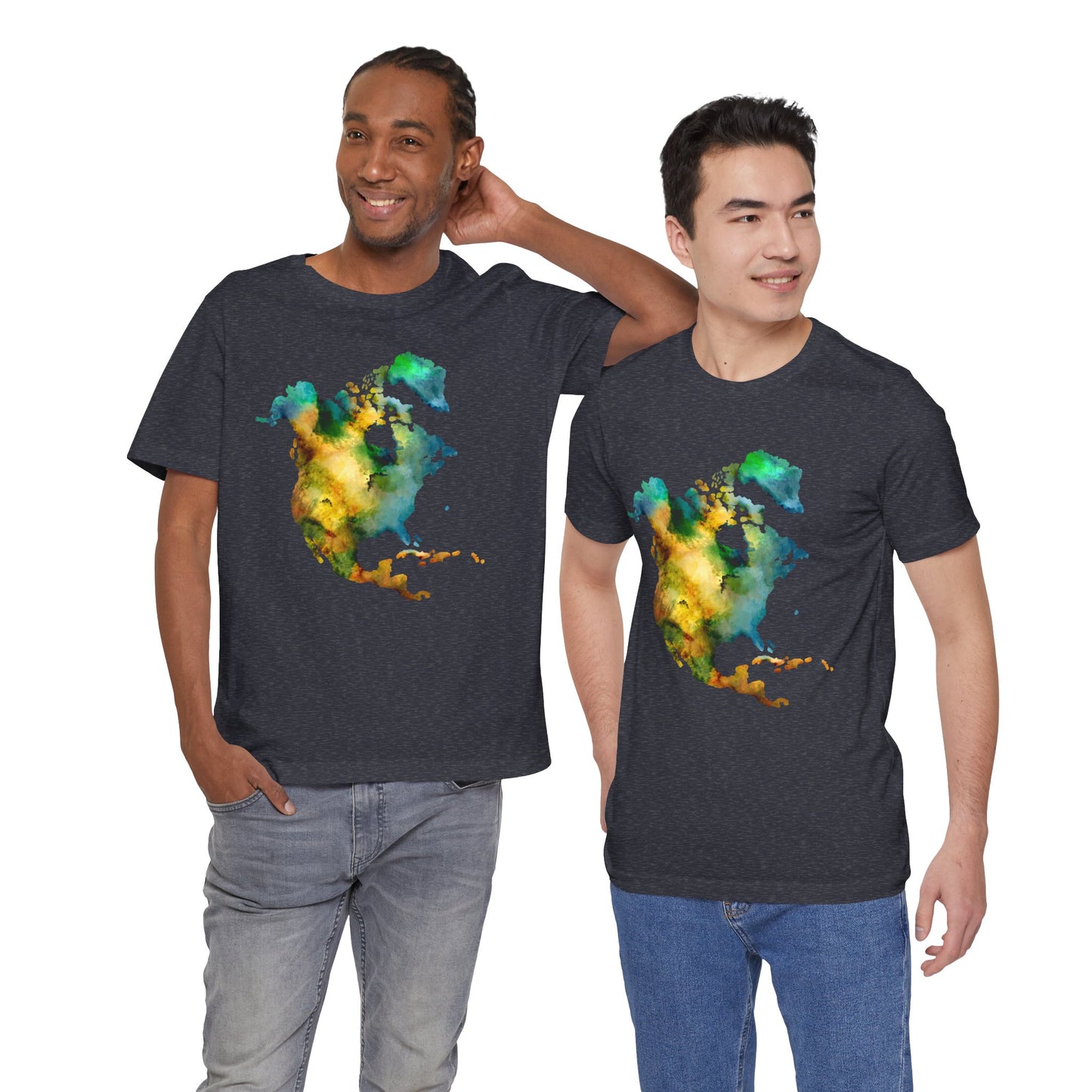 North America Map Adult Unisex Tee Shirt by Zoo Guide™