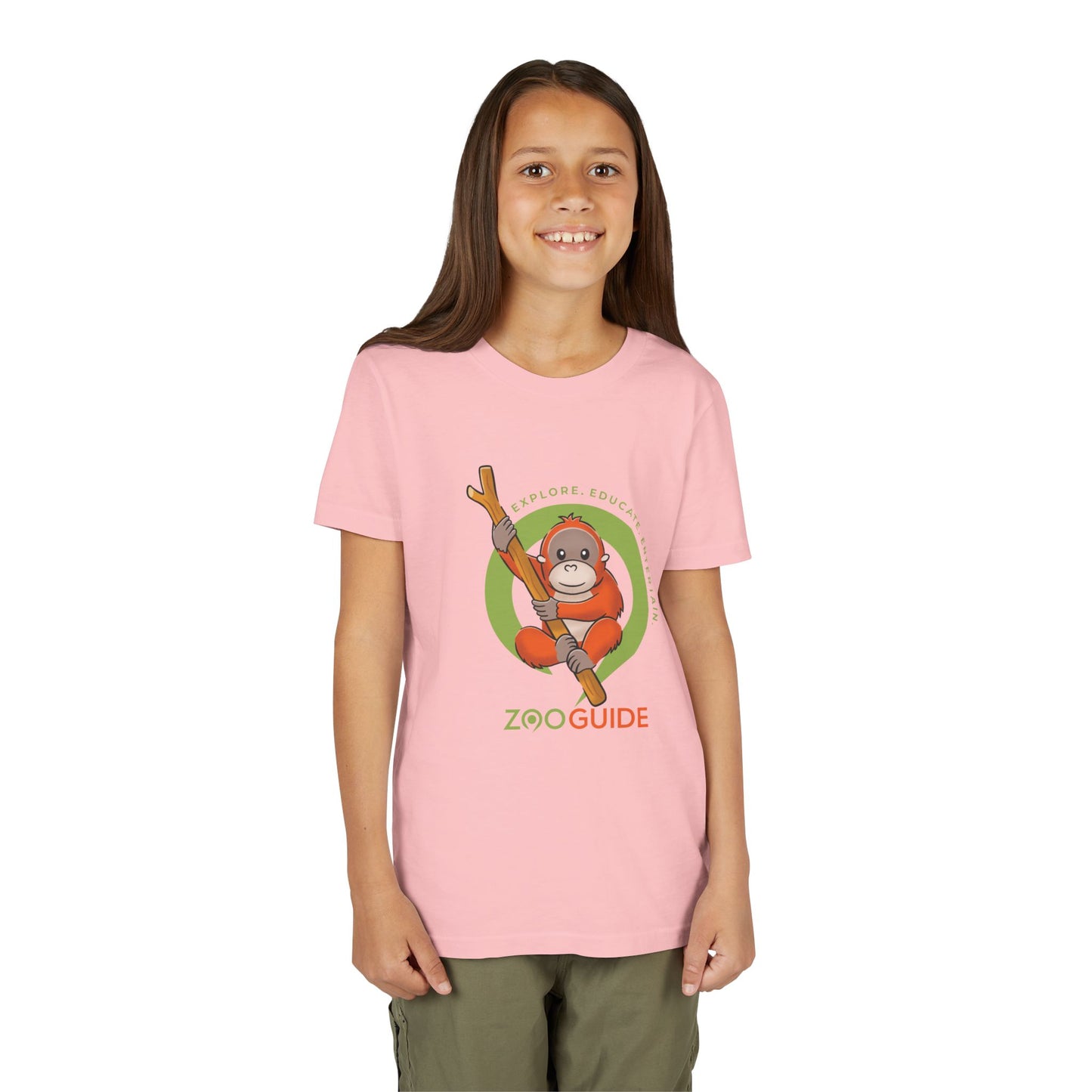 Orangutan in Tree in Zoo Guide™ Waypoint Icon Youth Tee Shirt by Zoo Guide™