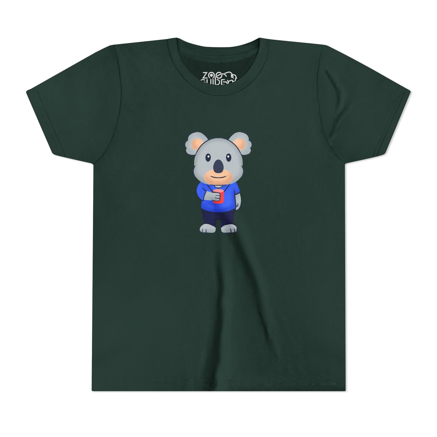 Koala with Cup Youth Tee Shirt by Zoo Guide™