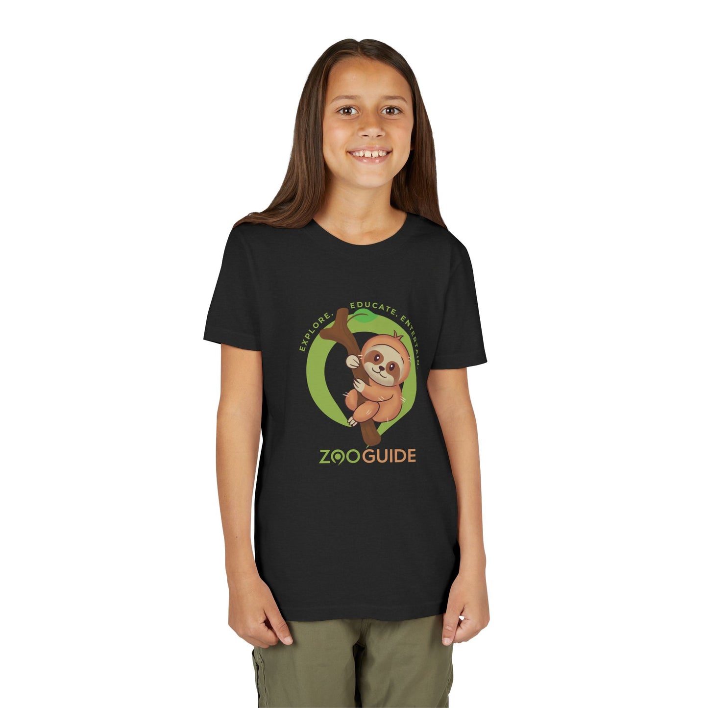 Sloth in Tree in Zoo Guide™ Waypoint Icon Youth Tee Shirt by Zoo Guide™