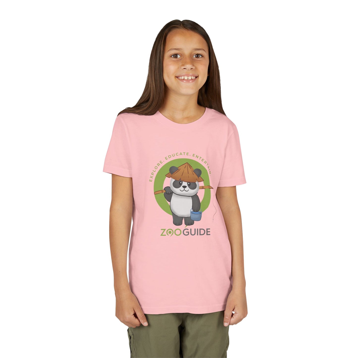 Fishing Giant Panda in Zoo Guide™ Waypoint Icon Youth Tee Shirt by Zoo Guide™