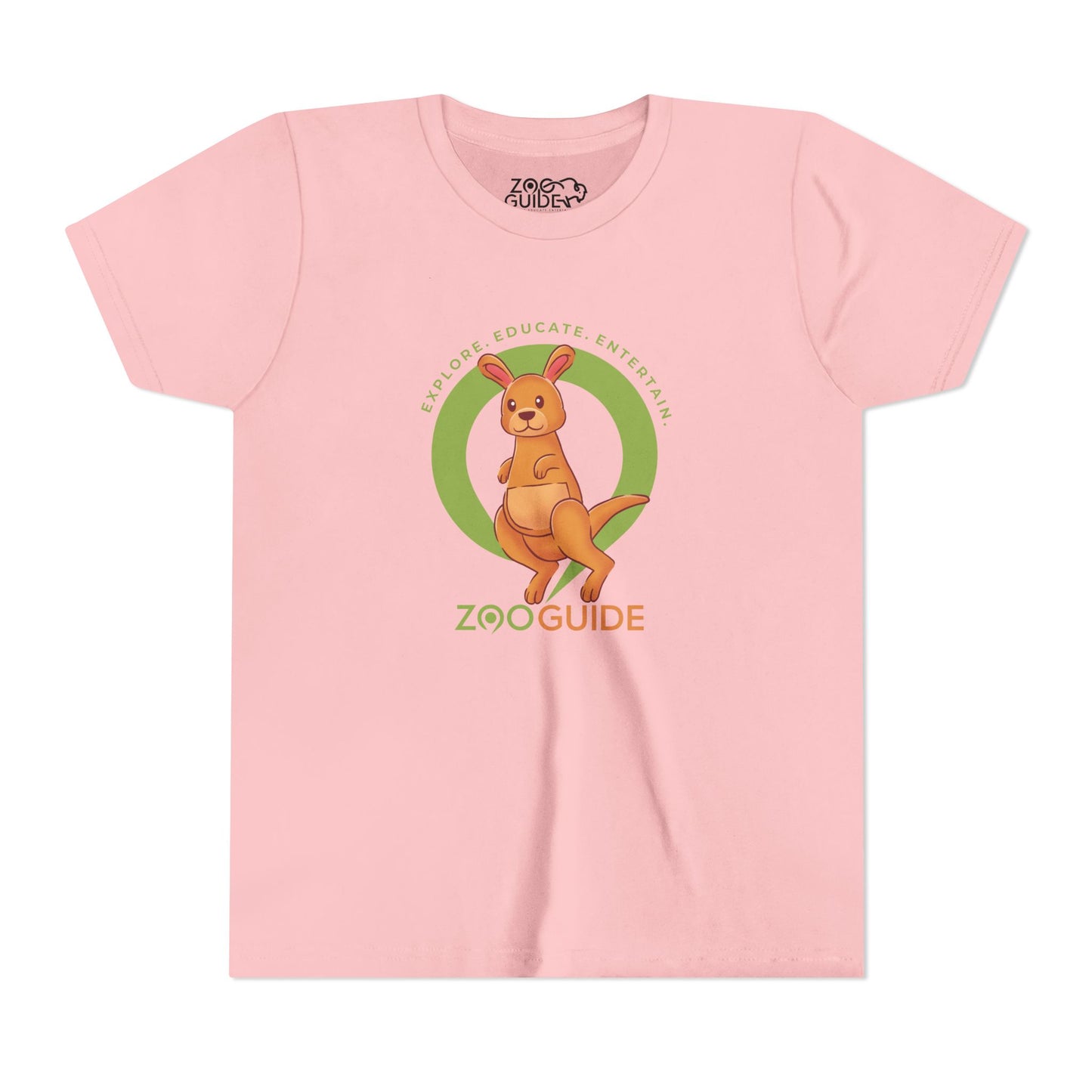 Red Kangaroo in Zoo Guide™ Waypoint Icon Youth Tee Shirt by Zoo Guide™