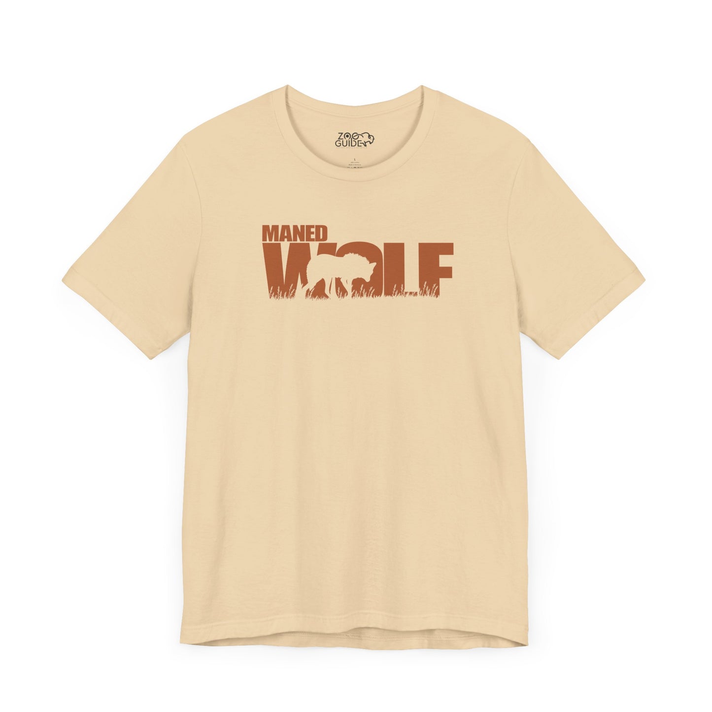 MANED WOLF Color Adult Unisex Tee Shirt by Zoo Guide™