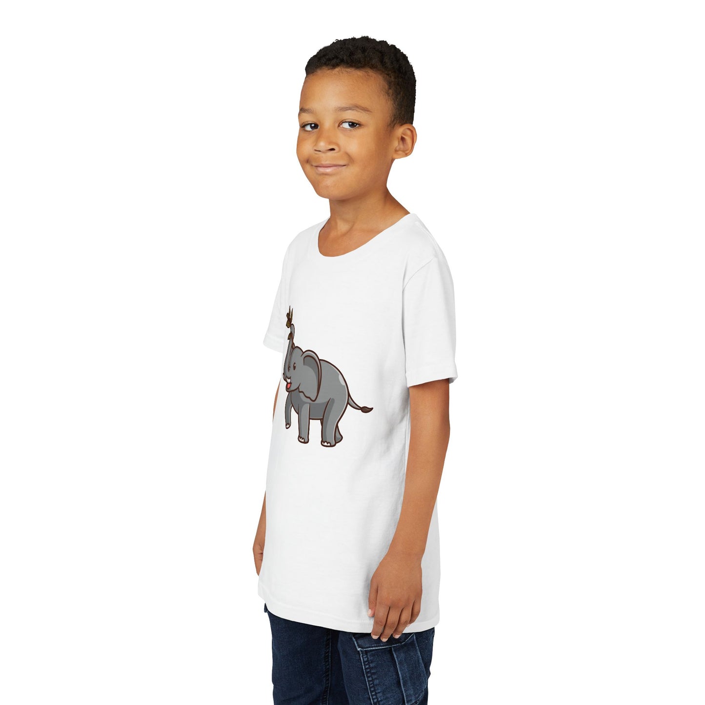 African Elephant Kawaii Style Youth Tee Shirt by Zoo Guide™