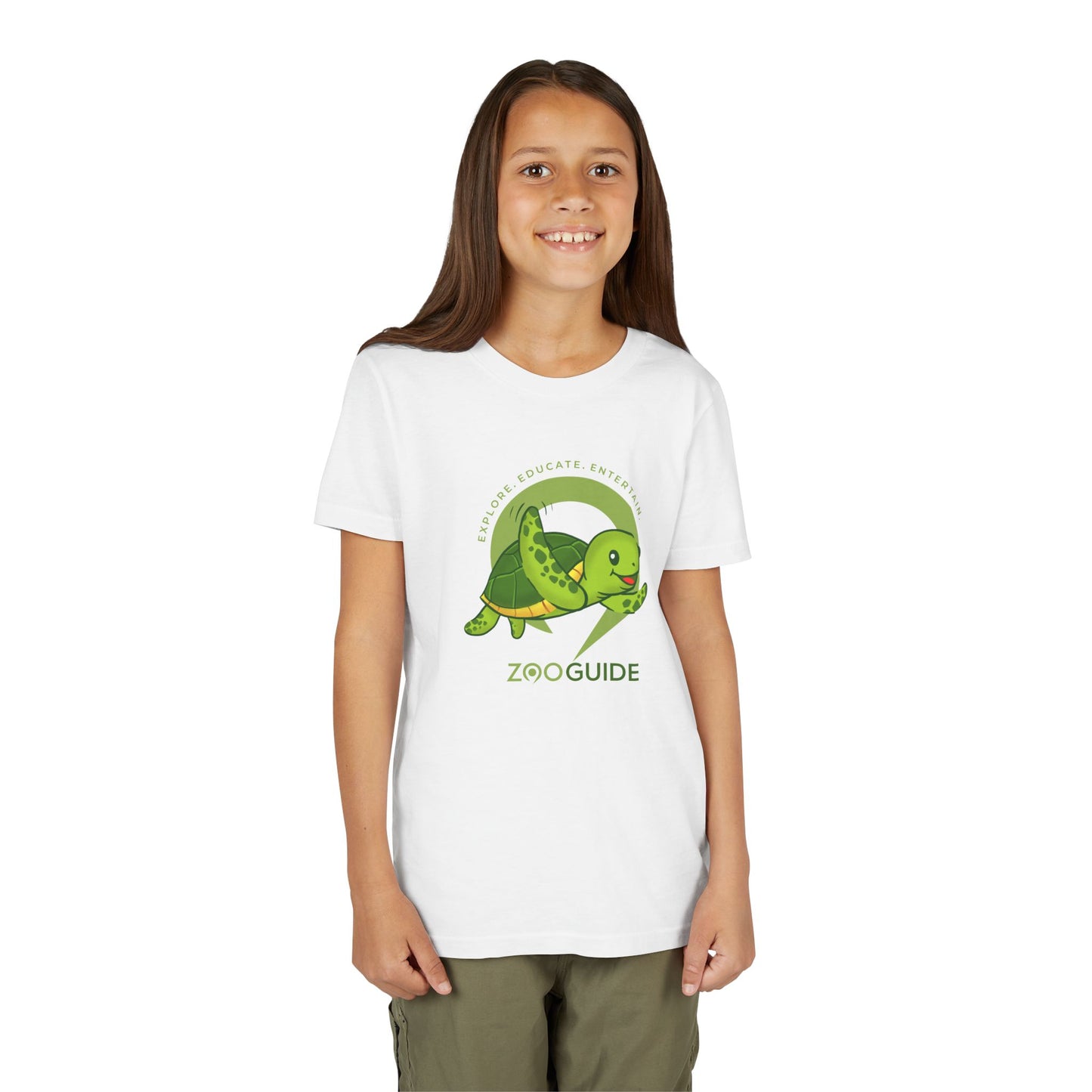 Sea Turtle in Zoo Guide™ Waypoint Icon Youth Tee Shirt by Zoo Guide™