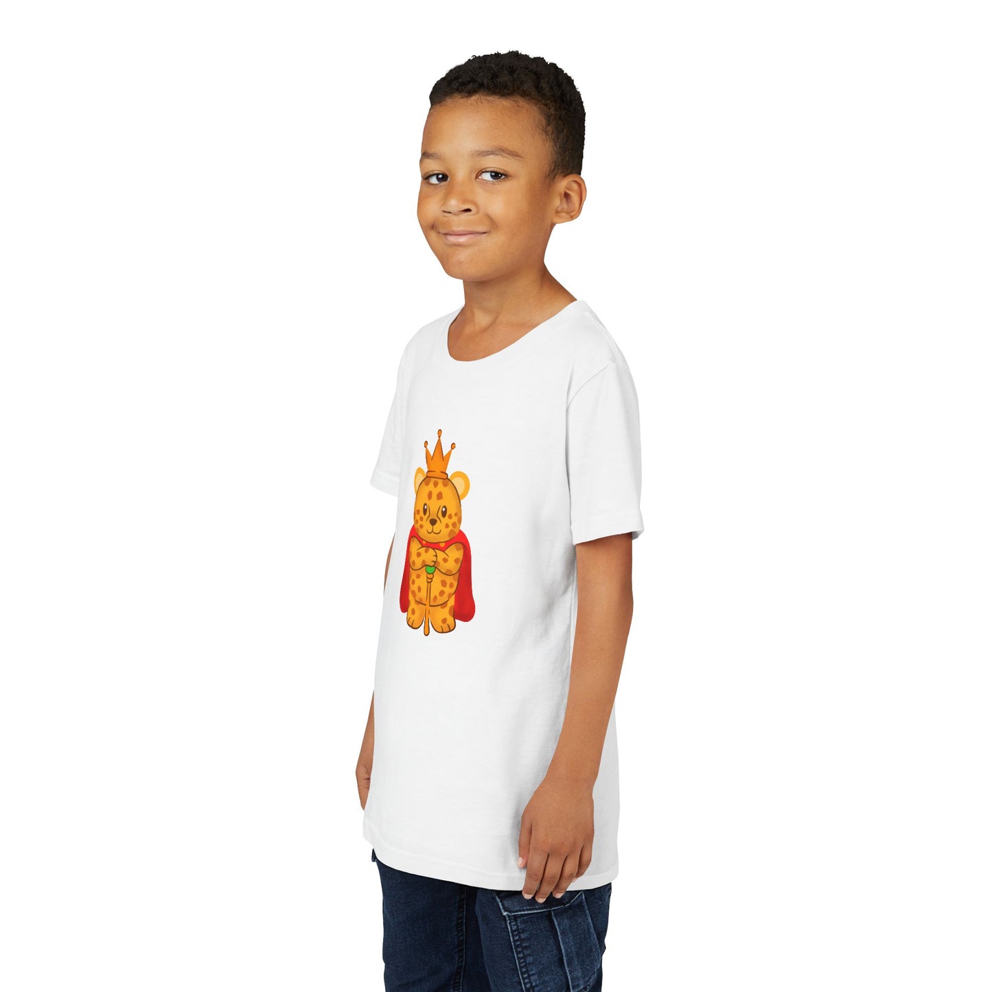 The Regal African Leopard Youth Tee Shirt by Zoo Guide™