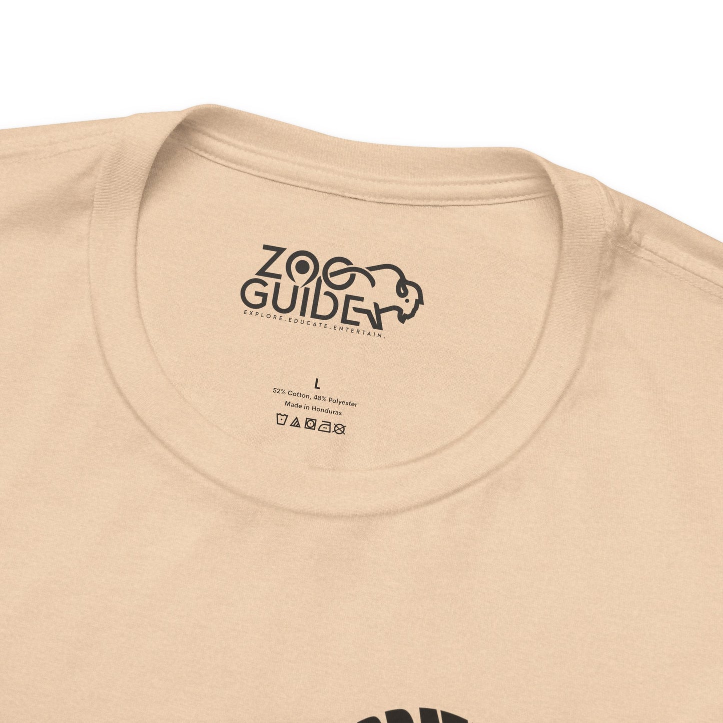 Bison Word Art Adult Unisex Short Sleeve Tee