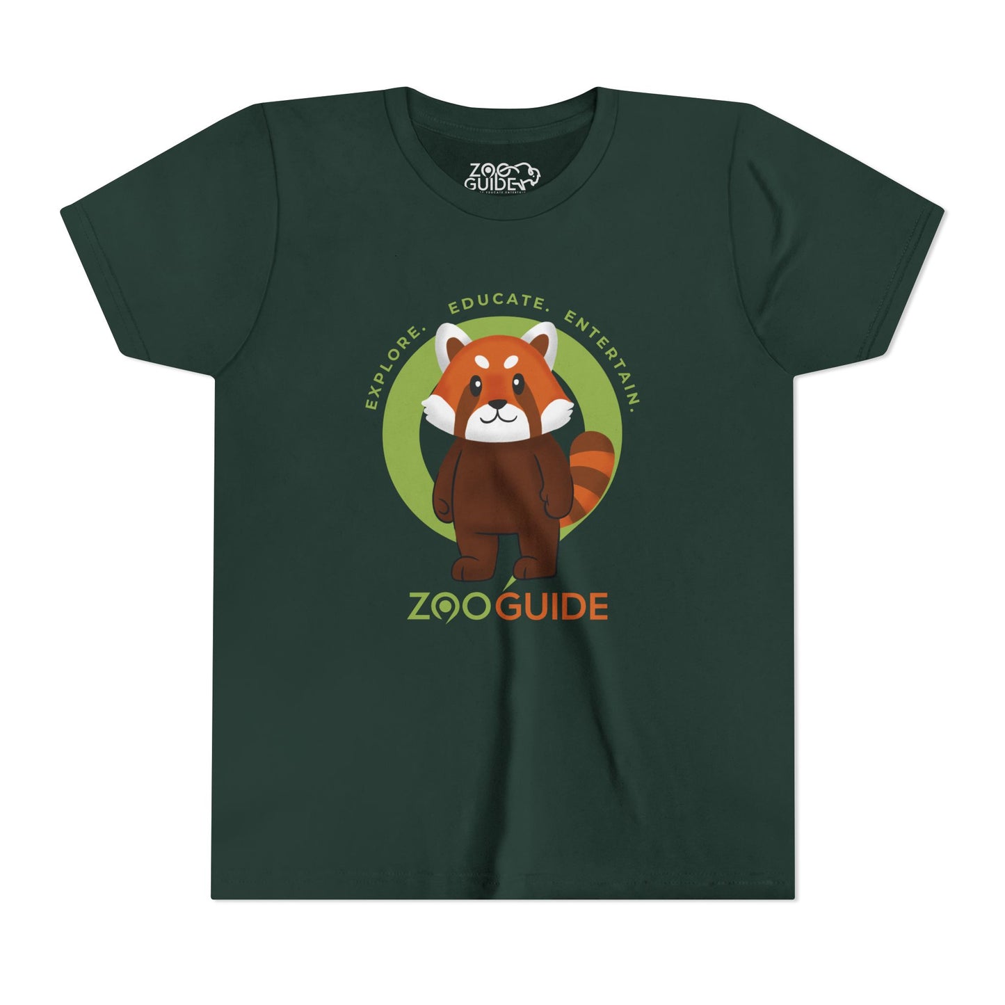 Red Panda Standing in Zoo Guide™ Waypoint Icon Youth Tee Shirt by Zoo Guide™