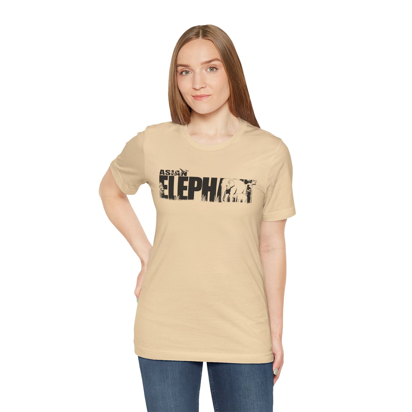 ASIAN ELEPHANT Adult Unisex Tee Shirt by Zoo Guide™