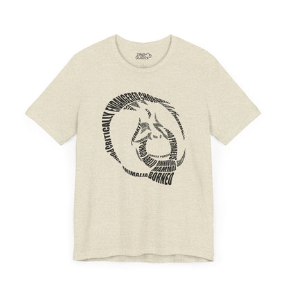 Orangutan Head Word Art Adult Unisex Short Sleeve Tee