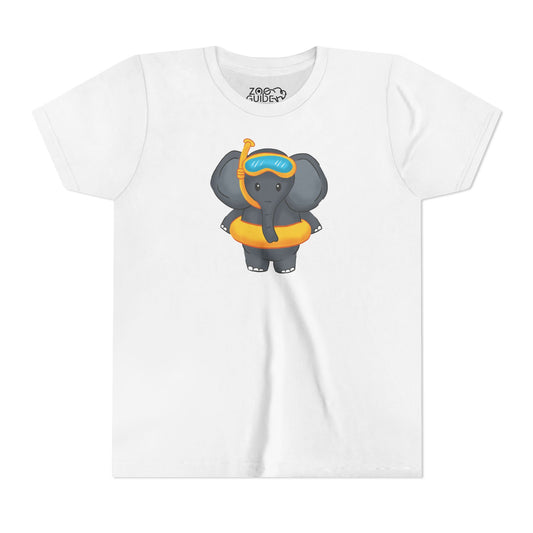 African Elephant "Beach Day" Youth Tee Shirt by Zoo Guide™