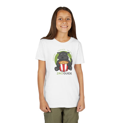 Binturong Eating Popcorn in Zoo Guide™ Waypoint Icon Youth Tee Shirt by Zoo Guide™