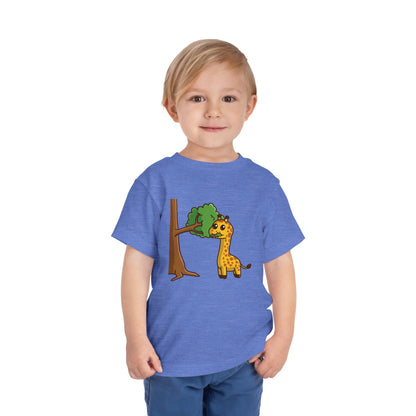 Giraffe Snackin' Kawaii Style Toddler Tee Shirt by Zoo Guide™