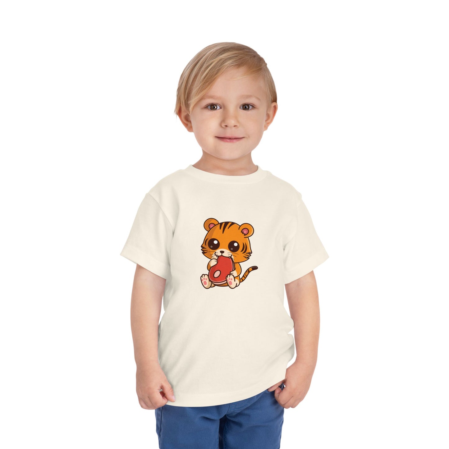 Tiger Snakin' Kawaii Style Toddler Tee Shirt by Zoo Guide™