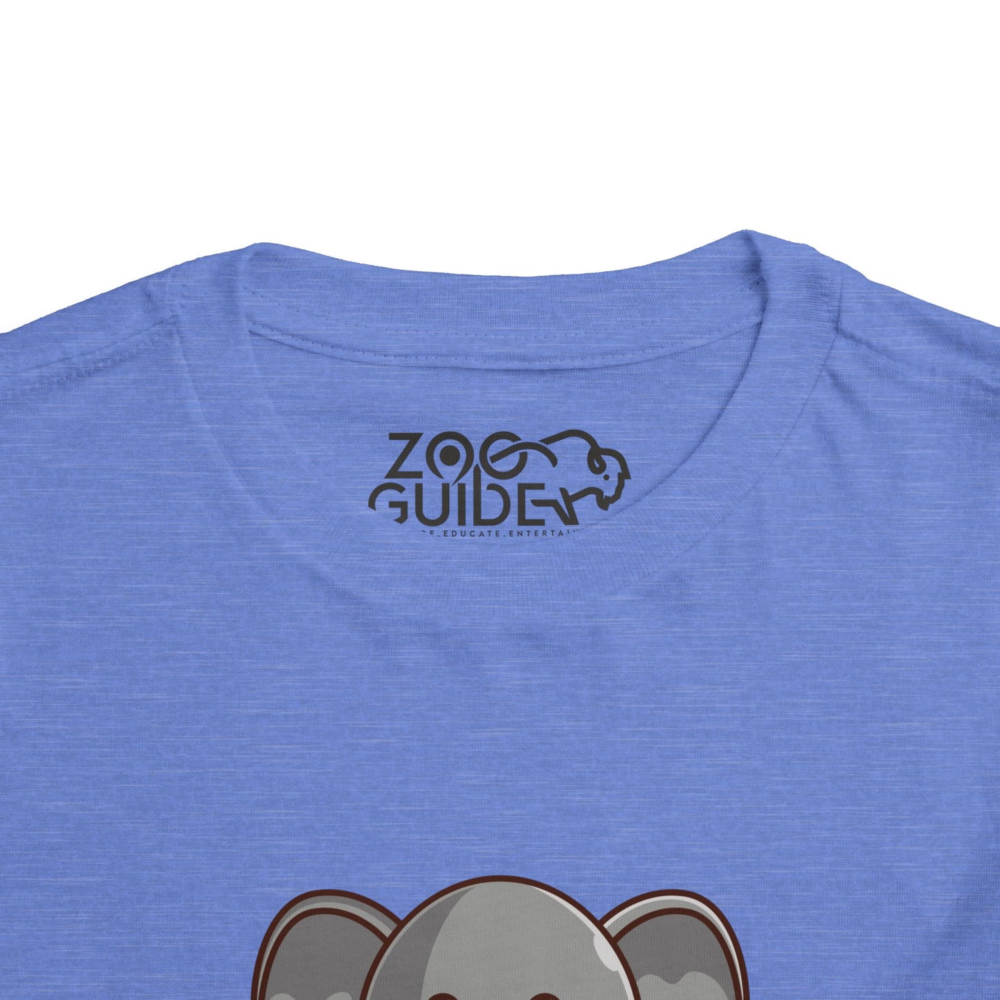 African Elephant Kawaii Style Toddler Tee Shirt by Zoo Guide™