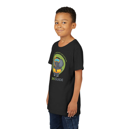 African Elephant "Beach Day" in Zoo Guide™ Waypoint Icon Youth Tee Shirt by Zoo Guide™