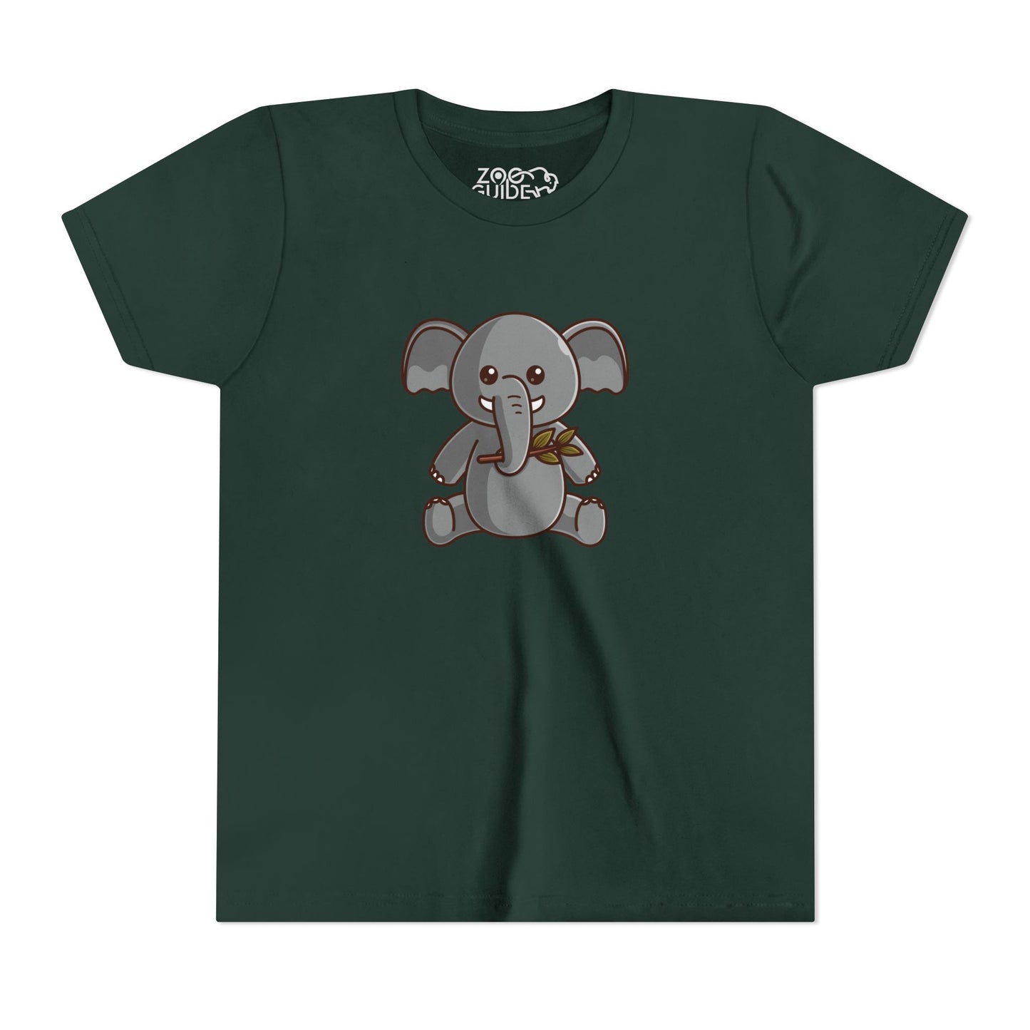 African Elephant Kawaii Style Youth Tee Shirt by Zoo Guide™