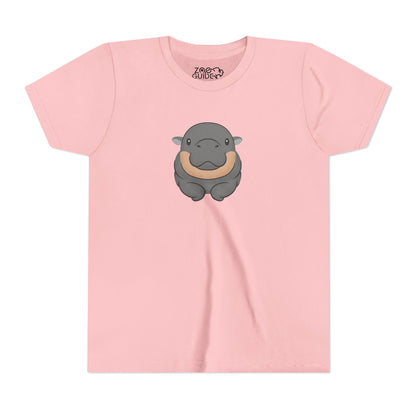 Pygmy Hippo Laying Down Youth Tee Shirt by Zoo Guide™