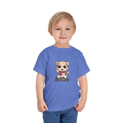 Snow Leopard Kawaii Style Toddler Tee Shirt by Zoo Guide™