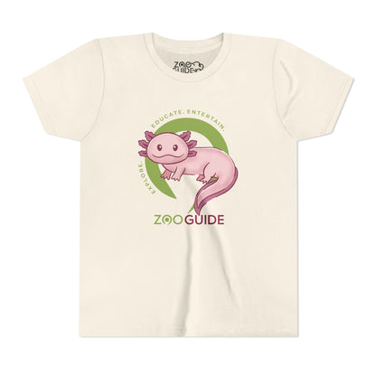 Axolotl in Zoo Guide™ Waypoint Icon Youth Tee Shirt by Zoo Guide™