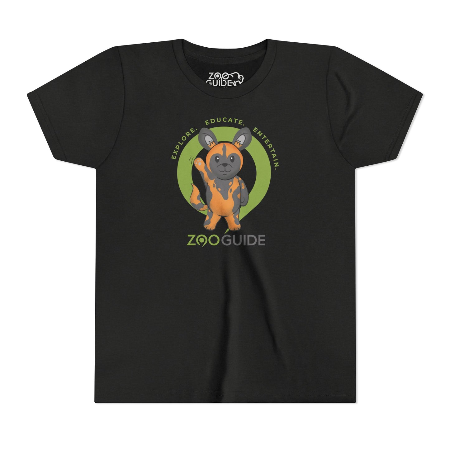 African Painted Dog Waving in Zoo Guide™ Waypoint Icon Youth Tee Shirt by Zoo Guide™