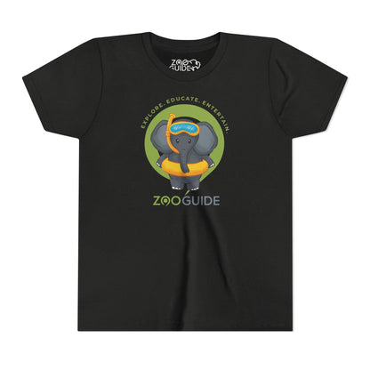 African Elephant "Beach Day" in Zoo Guide™ Waypoint Icon Youth Tee Shirt by Zoo Guide™