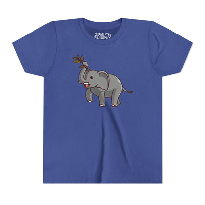 African Elephant Kawaii Style Youth Tee Shirt by Zoo Guide™